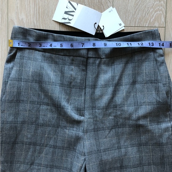 NWT Zara Plaid Jogger Waist Pants - Picture 2 of 10